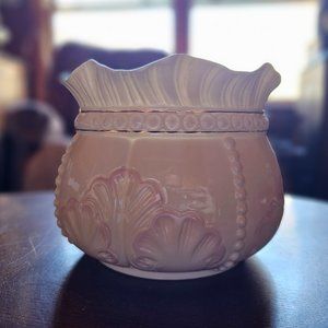 Belleek Ireland Basket Bowl Vase